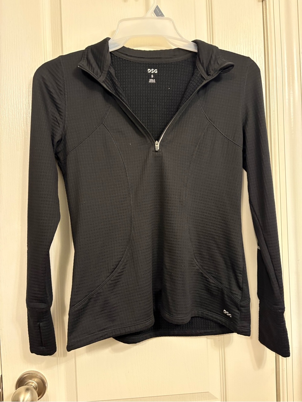 DSG Black Quarter-Zip Women's Sweater Hoodie